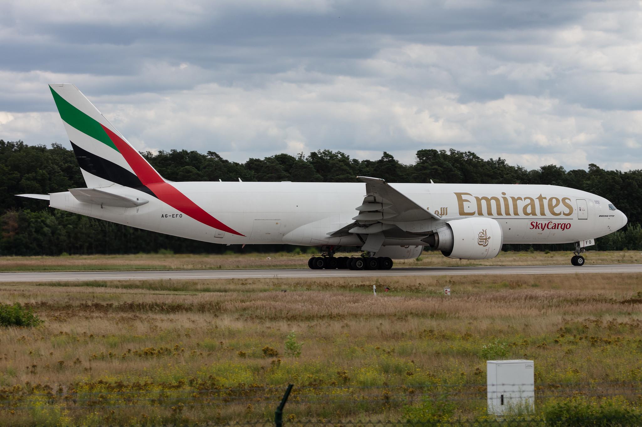 Frankfurt Airport: Emirates SkyCargo (EK / UAE) | Operator: Emirates |  Boeing 777-F1H B77L | A6-EFO | MSN 42233