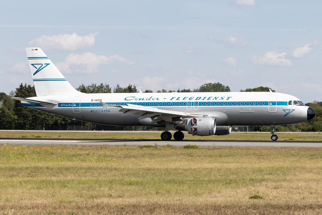 Hamburg Airport: Condor (DE / CFG) | Livery: Retro Livery | Airbus A320-212 A320 | D-AICH | MSN 0971