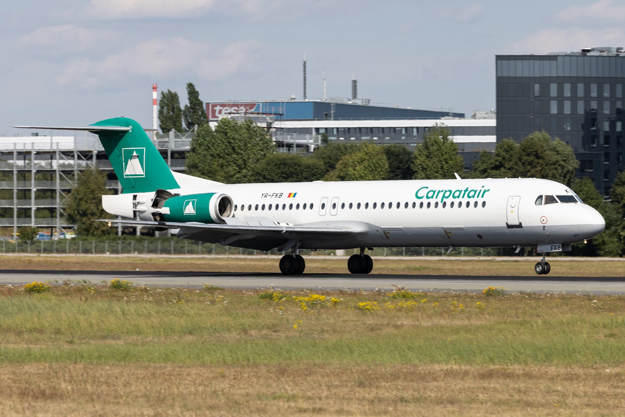 Hamburg Airport: Carpatair (V3 / KRP) | Fokker 100 F100 | YR-FKB | MSN 11369