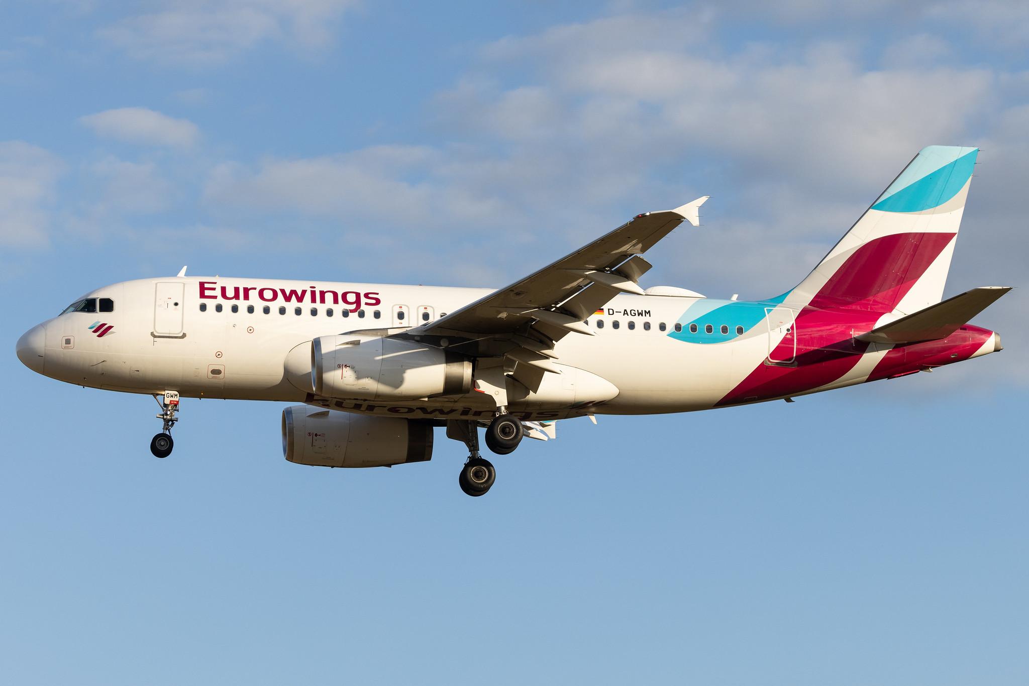 Hamburg Airport: Eurowings (EW / EWG) | Airbus A319-132 A319 | D-AGWM | MSN 3839