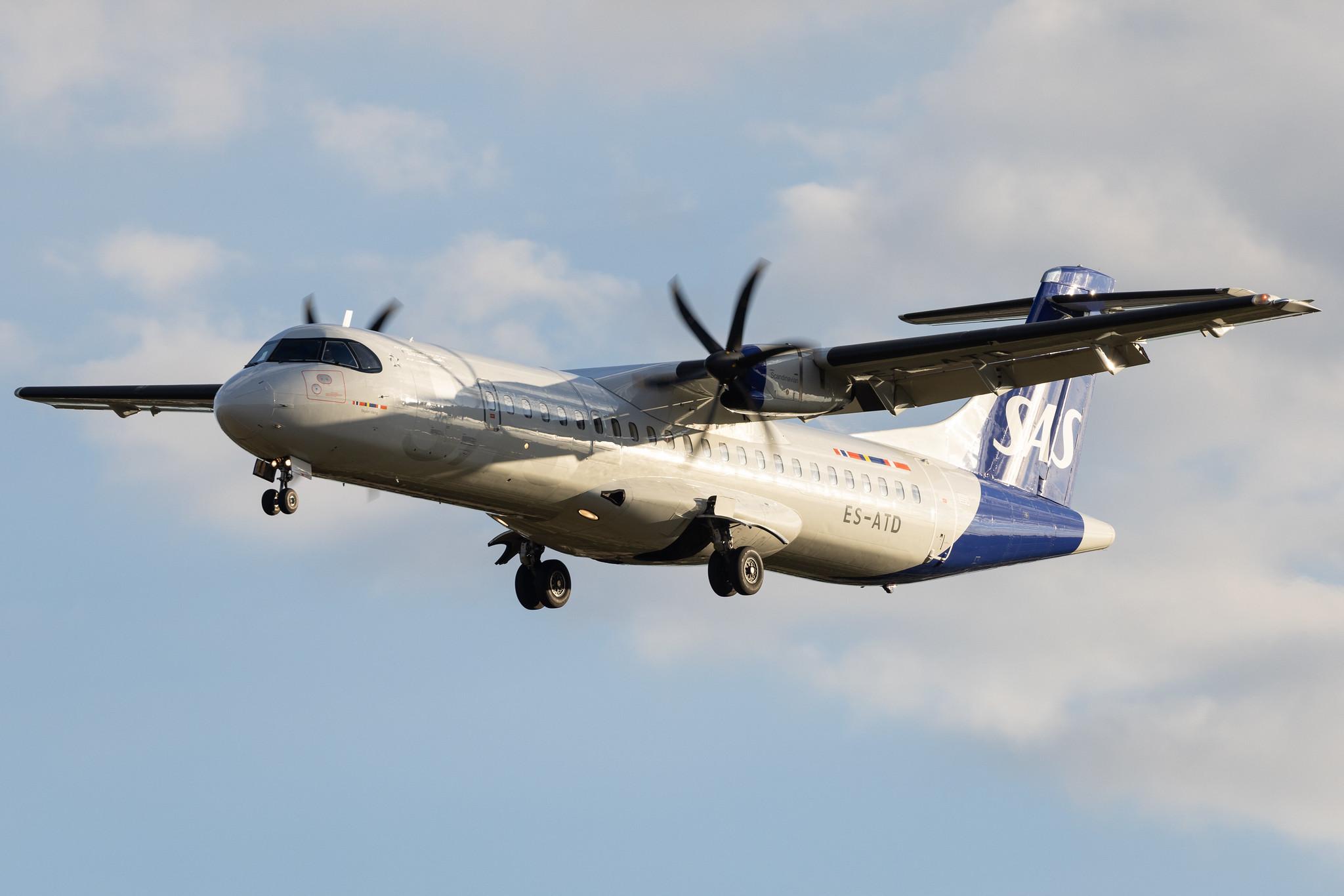 Hamburg Airport: SAS (SK / SAS) | Operator: Xfly | ATR 72-600 AT76 | ES-ATD | MSN 1165