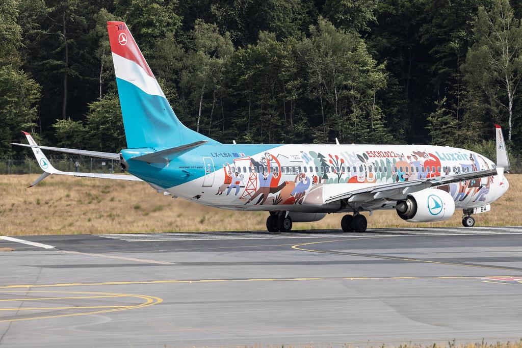 Luxembourg Findel Airport: Luxair (LG / LGL) |  Livery: Esch2022 Livery |  Boeing 737-8C9 B738 | LX-LBA | MSN 43537