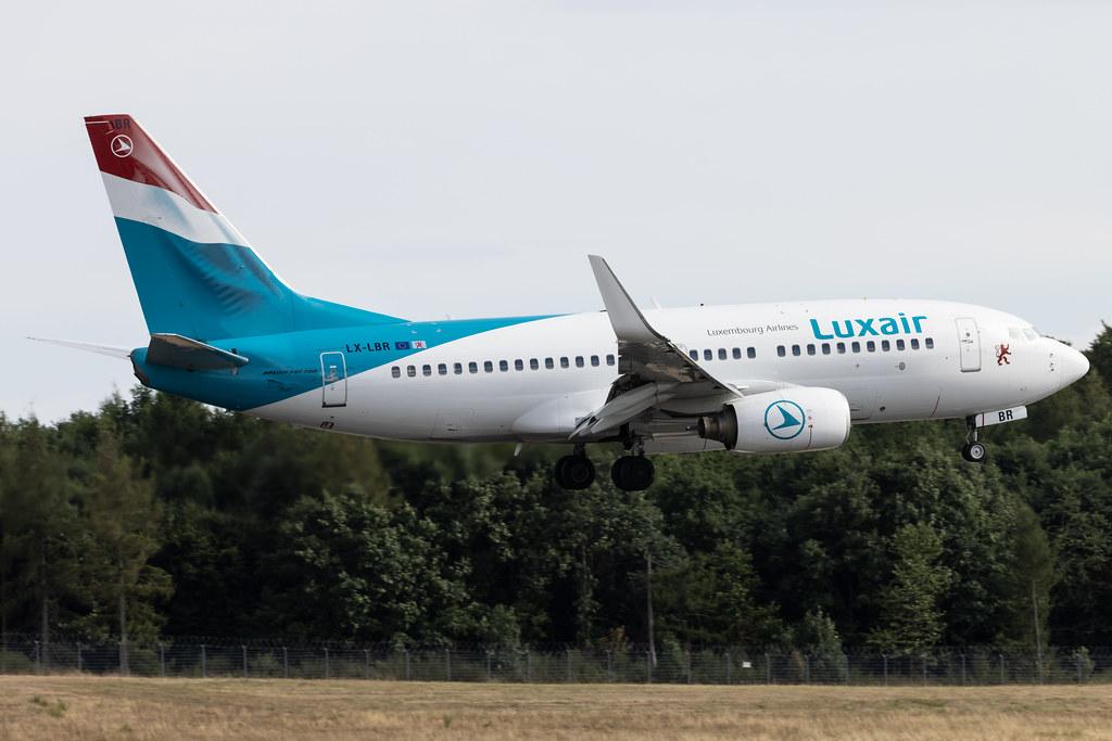 Luxembourg Findel Airport: Luxair (LG / LGL) |  Boeing 737-7K2 B737 | LX-LBR | MSN 30366