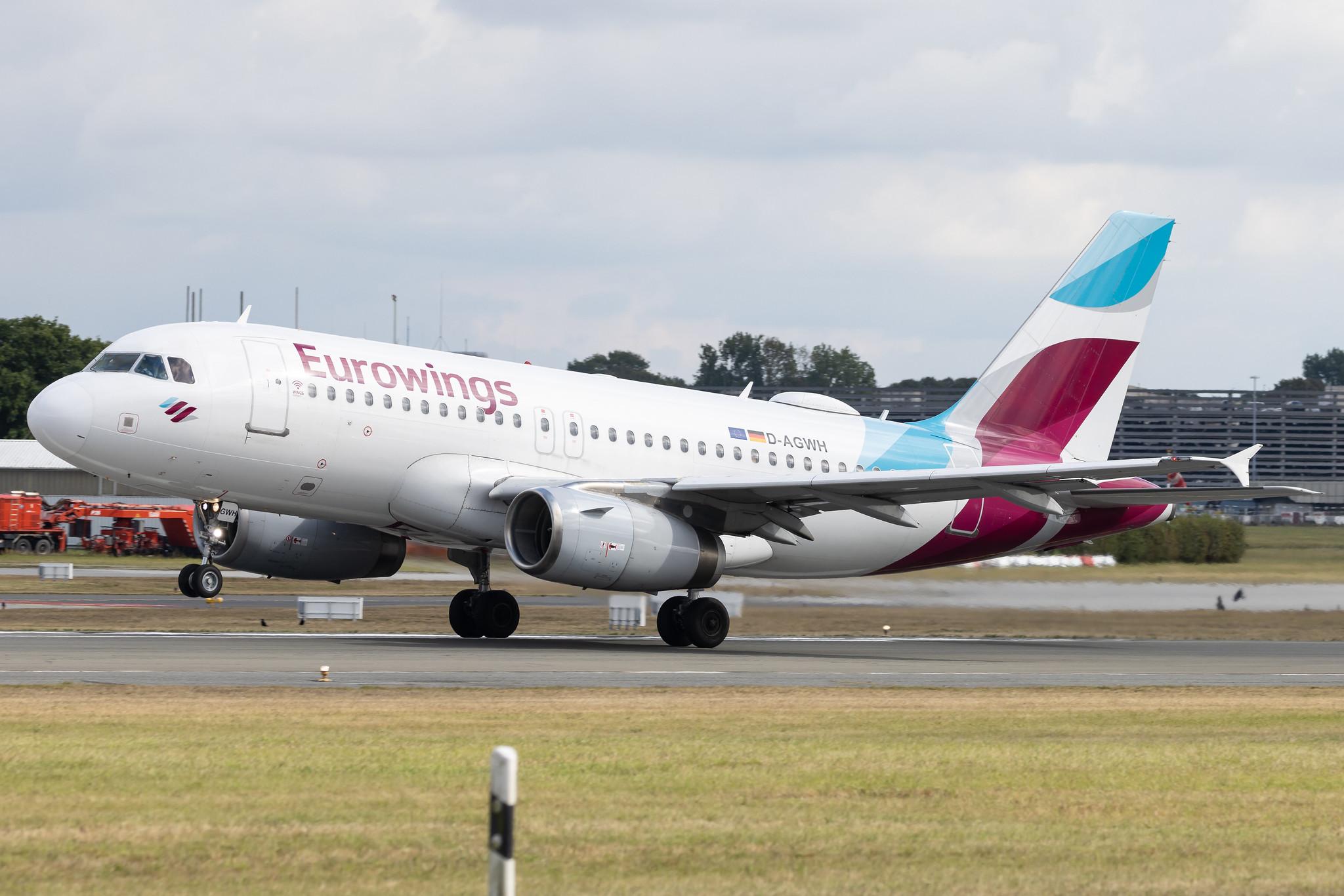 Hamburg Airport: Eurowings (EW / EWG) | Airbus A319-132 A319 | D-AGWH | MSN 3352