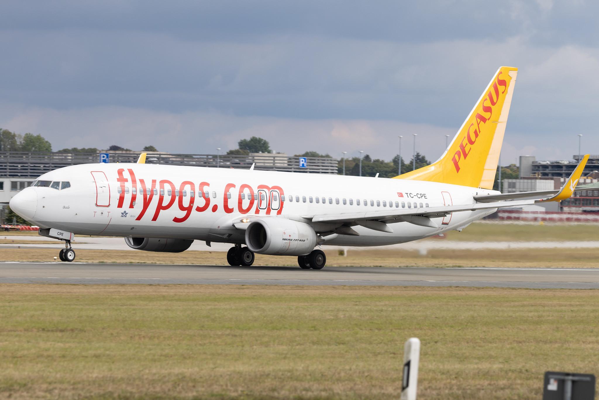 Hamburg Airport: Pegasus (PC / PGT) | Operator: Pegasus Airlines |  Boeing 737-82R B738 | TC-CPE | MSN 38178