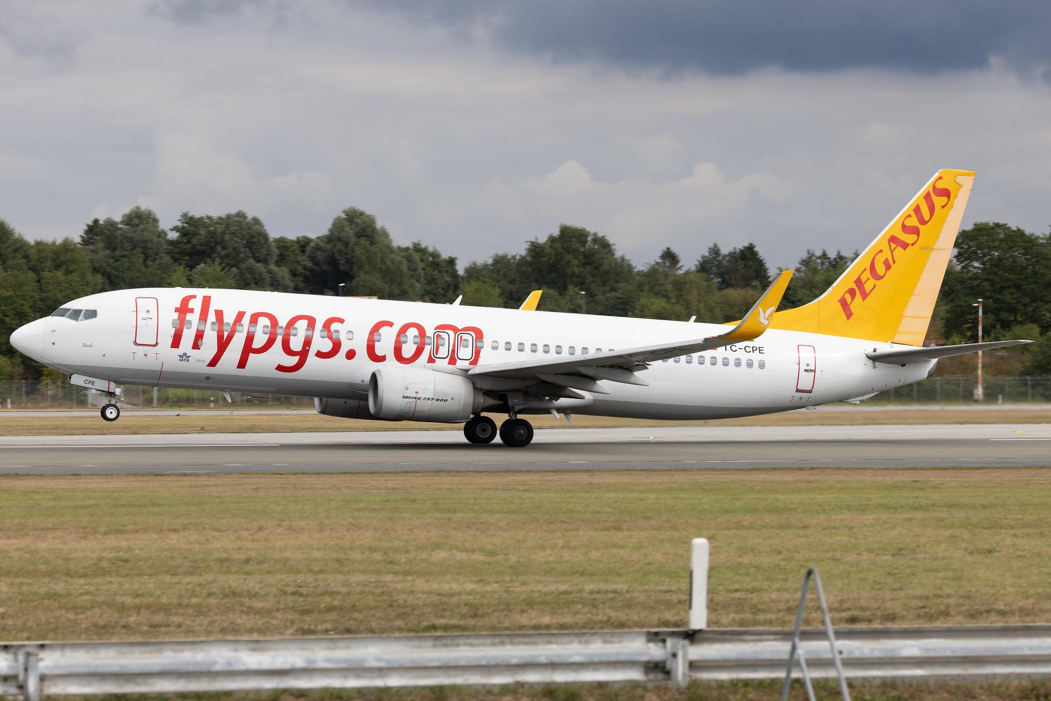 Hamburg Airport: Pegasus (PC / PGT) | Operator: Pegasus Airlines |  Boeing 737-82R B738 | TC-CPE | MSN 38178