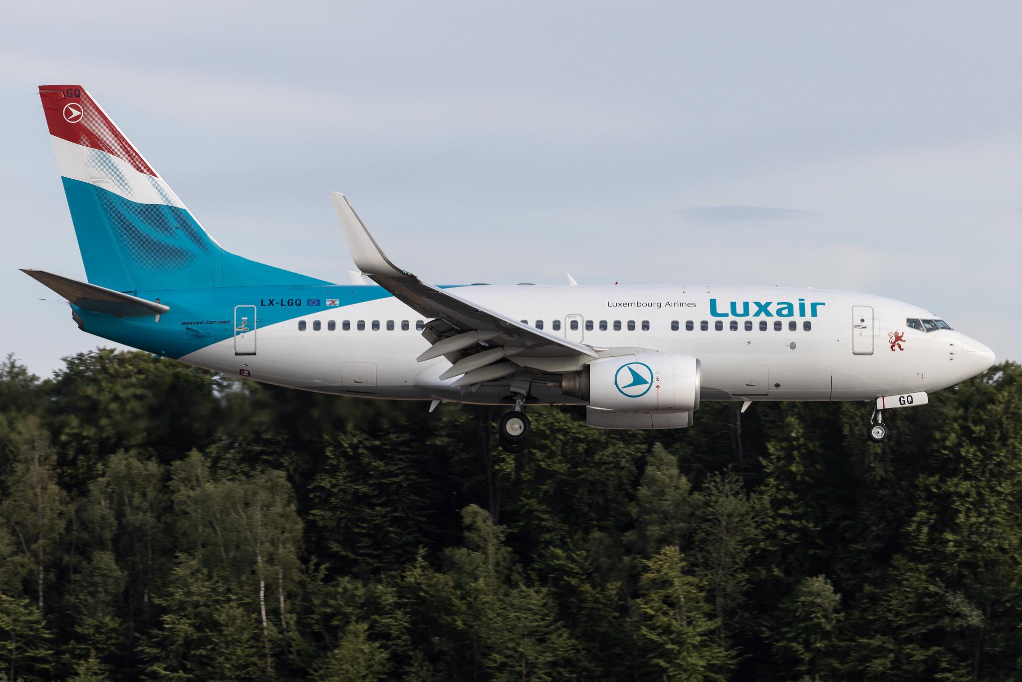 Luxembourg Findel Airport: Luxair (LG / LGL) | Boeing 737-7C9 B737 | LX-LGQ | MSN 33802