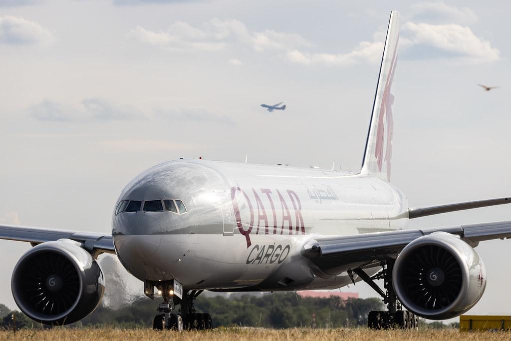 Luxembourg Findel Airport: Qatar Cargo (QR / QTR) | Operator: Qatar Airways |  Boeing 777-F B77L | A7-BFY | MSN 66871