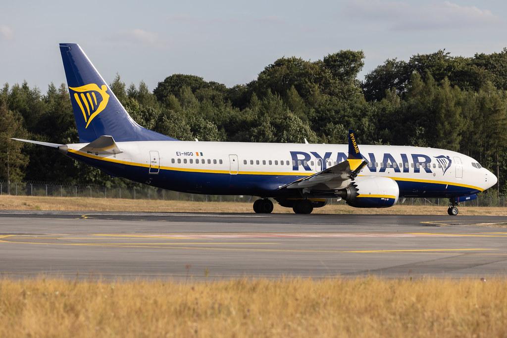 Luxembourg Findel Airport: Ryanair (FR / RYR) | Boeing 737 MAX 8-200 B38M | EI-HGO | MSN 65879