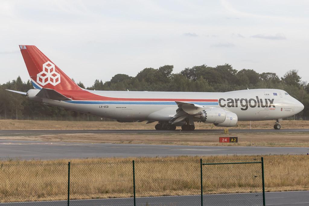 Luxembourg Findel Airport: Cargolux (CV / CLX) |  Boeing 747-8R7F B748 | LX-VCD | MSN 35809