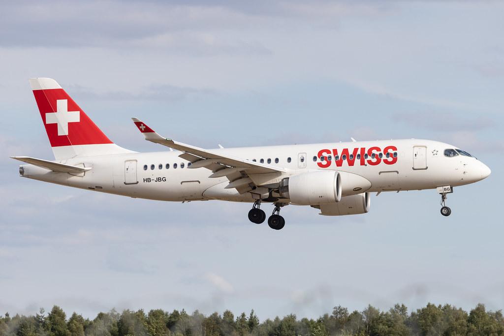 Luxembourg Findel Airport: Swiss (LX / SWR) | Airbus A220-100 BCS1 | HB-JBG | MSN 50016