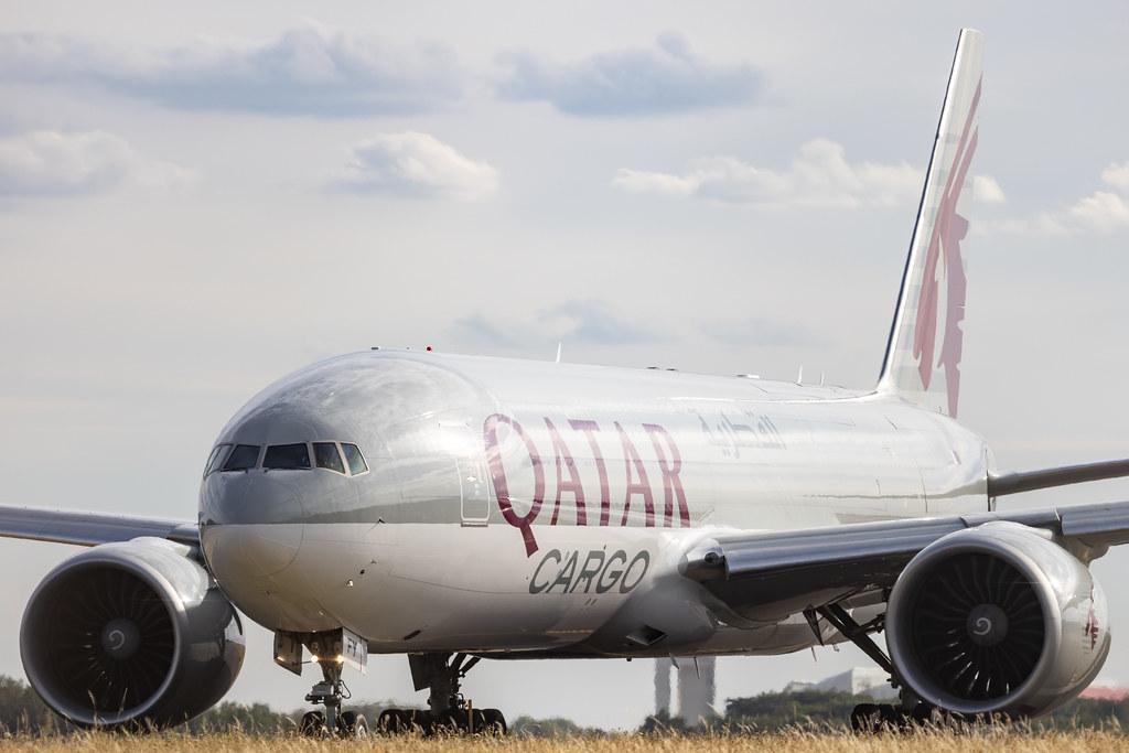 Luxembourg Findel Airport: Qatar Cargo (QR / QTR) | Operator: Qatar Airways |  Boeing 777-F B77L | A7-BFY | MSN 66871