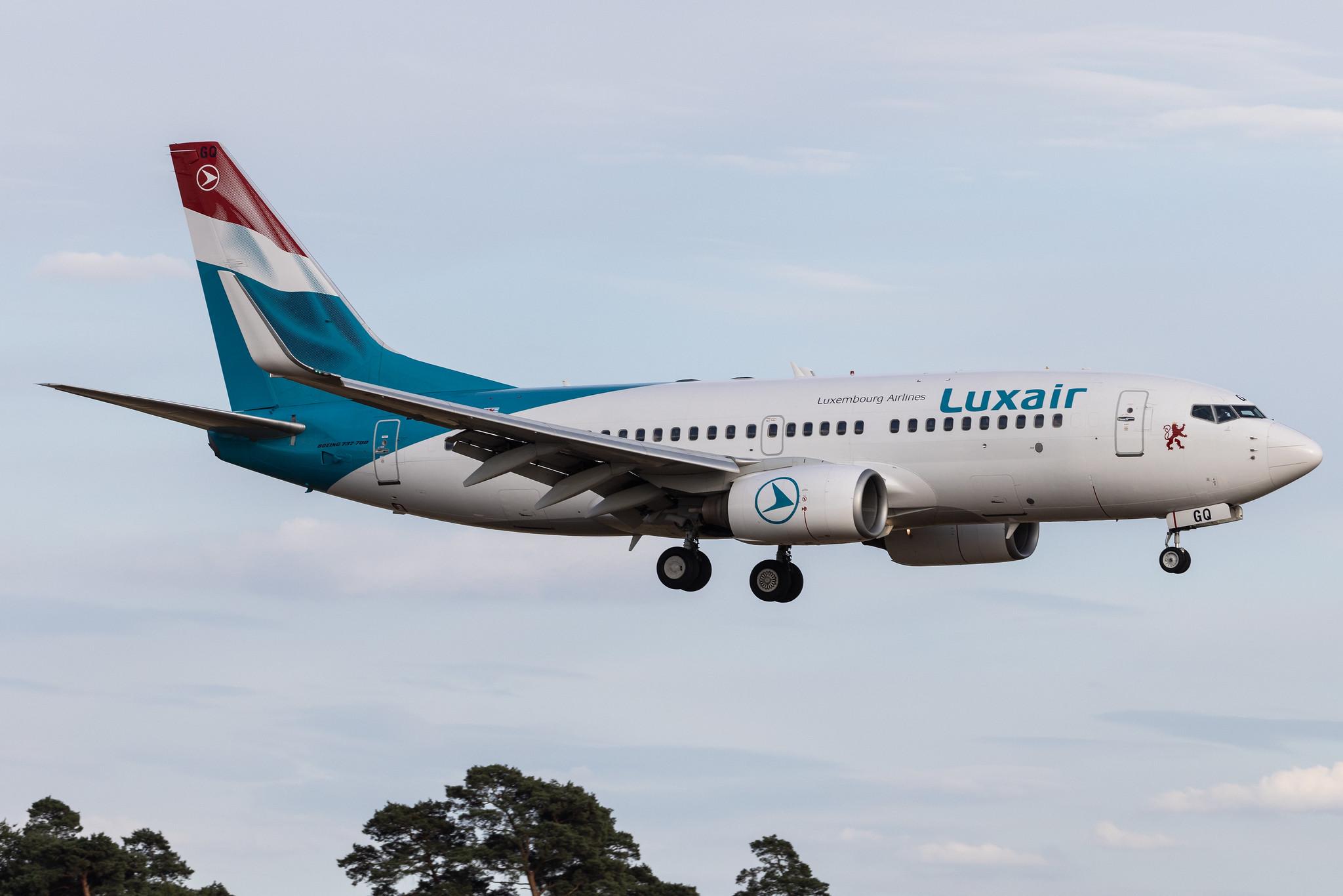 Luxembourg Findel Airport: Luxair (LG / LGL) | Boeing 737-7C9 B737 | LX-LGQ | MSN 33802