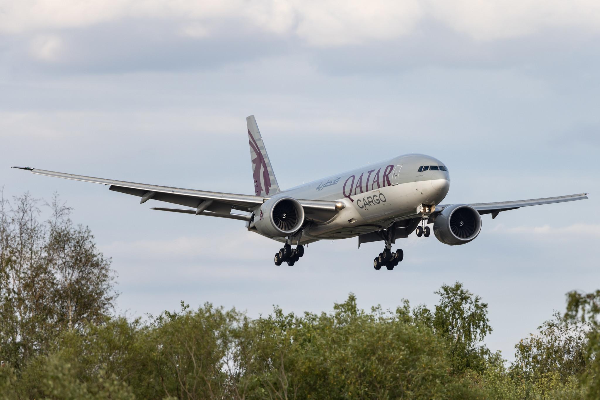 Luxembourg Findel Airport: Qatar Cargo (QR / QTR) | Operator: Qatar Airways |  Boeing 777-FDZ B77L | A7-BFD | MSN 41427