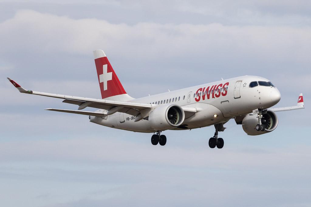 Luxembourg Findel Airport: Swiss (LX / SWR) | Airbus A220-100 BCS1 | HB-JBG | MSN 50016