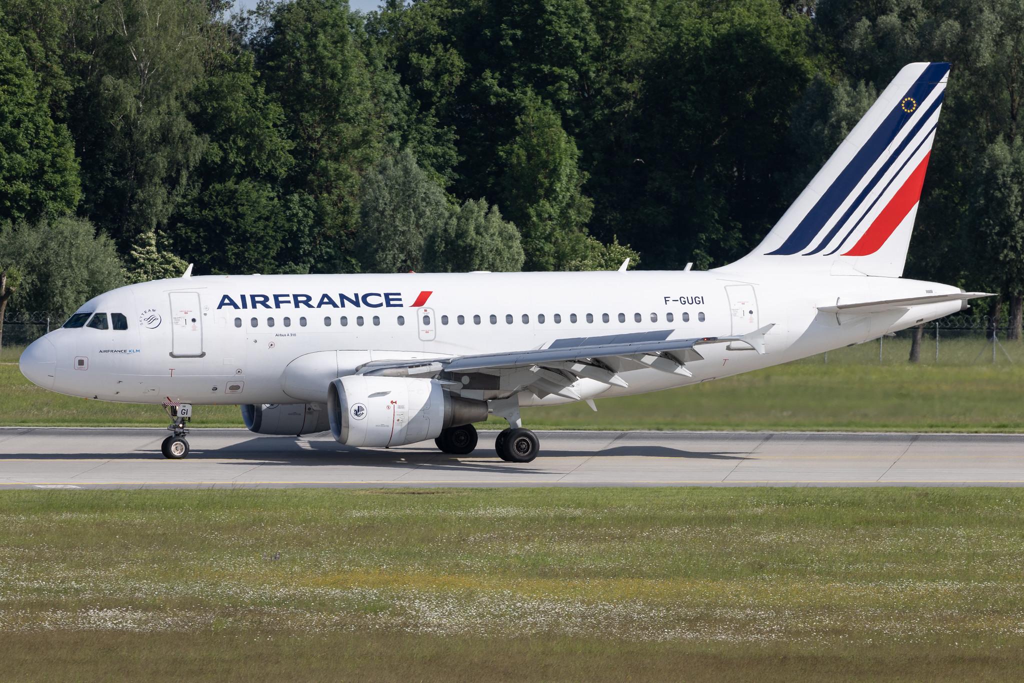 Munich Airport: Air France (AF / AFR) | Airbus A318-111 A318 | F-GUGI | MSN 2350