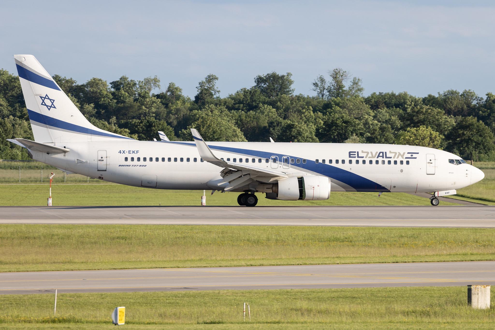 Munich Airport: El Al Israel Airlines (LY / ELY) | Operator: El Al | Boeing 737-8HX B738 | 4X-EKF | MSN 29638