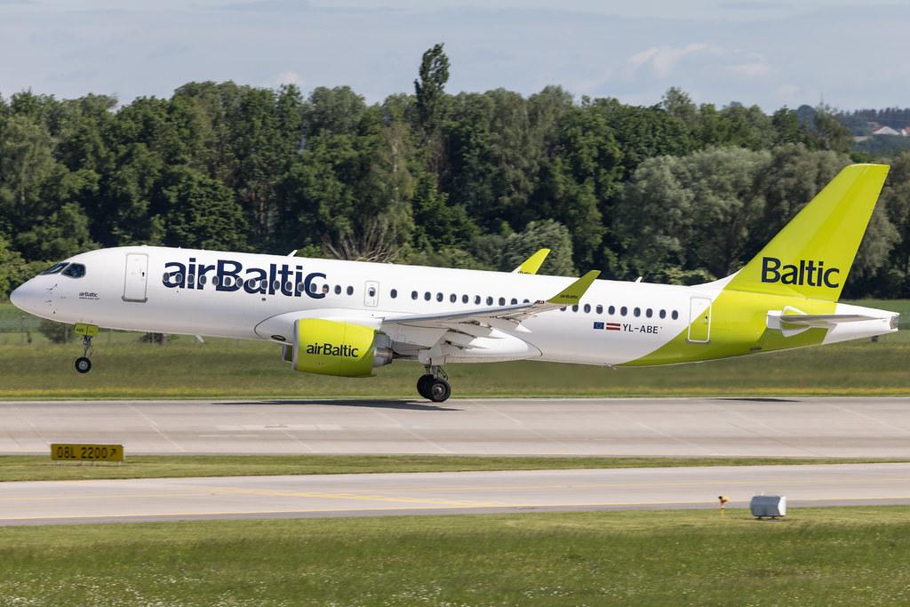 Munich Airport: Air Baltic (BT / BTI) | Airbus A220-300 BCS3 | YL-ABE | MSN 55131