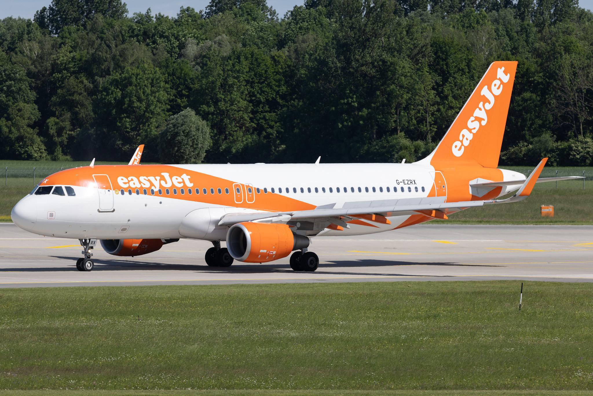Munich Airport: easyJet (U2 / EZY) | Airbus A320-214 A320 | G-EZRX | MSN 8321