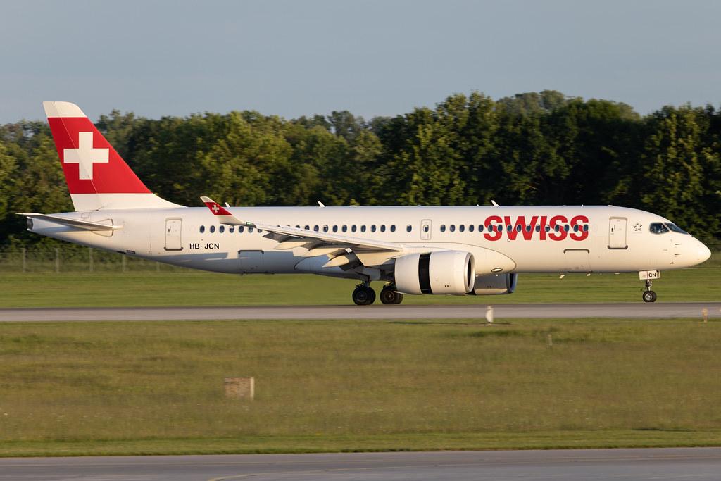 Munich Airport: Swiss (LX / SWR) | Airbus A220-300 BCS3 | HB-JCN | MSN 55032