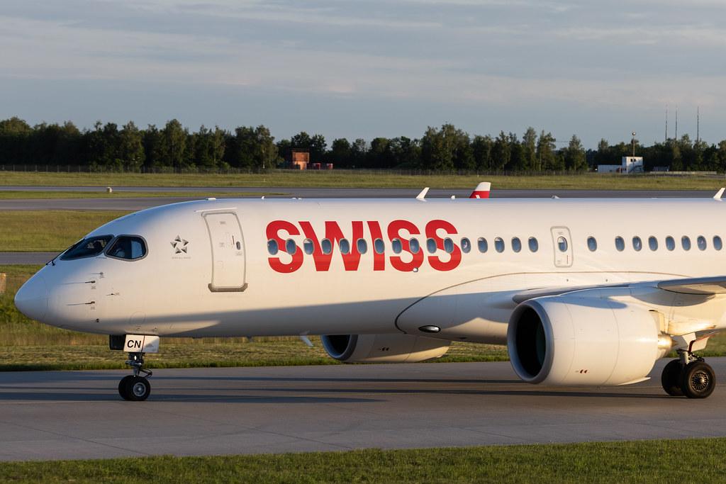 Munich Airport: Swiss (LX / SWR) | Airbus A220-300 BCS3 | HB-JCN | MSN 55032
