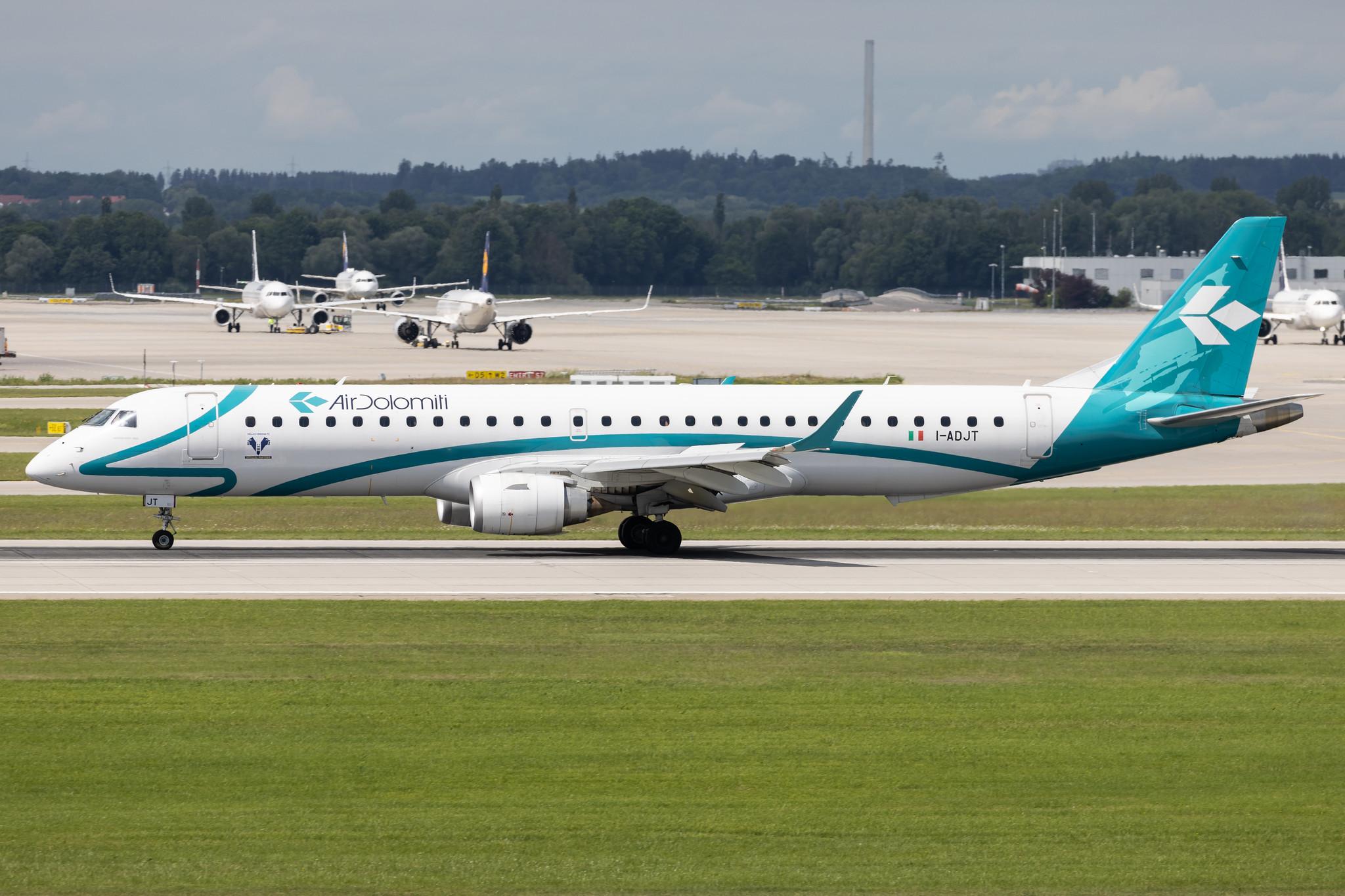 Munich Airport: Air Dolomiti (EN / DLA) | Embraer E195LR E195 | I-ADJT | MSN 19000606