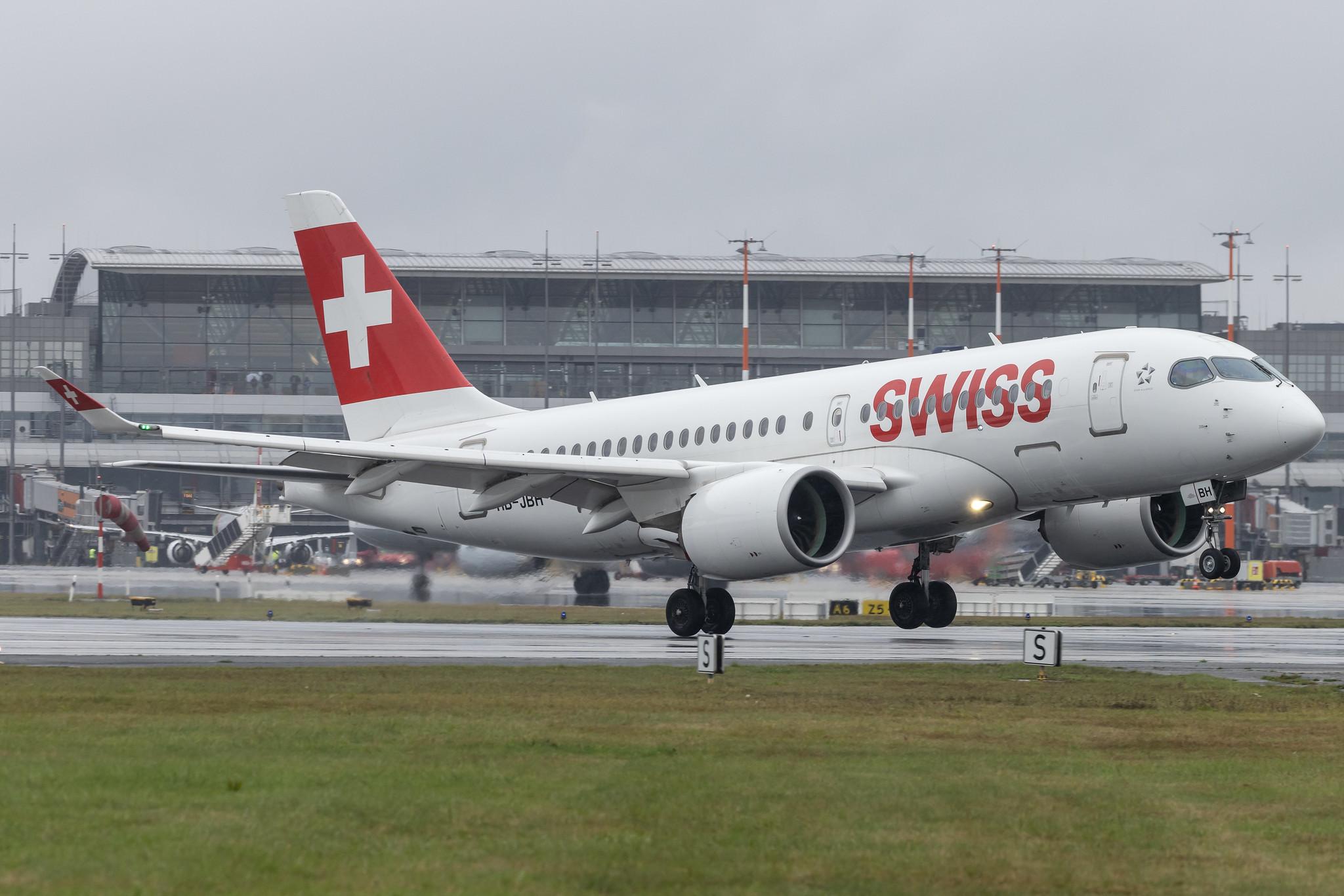 Hamburg Airport: Swiss (LX / SWR) | Airbus A220-100 BCS1 | HB-JBH | MSN 50017
