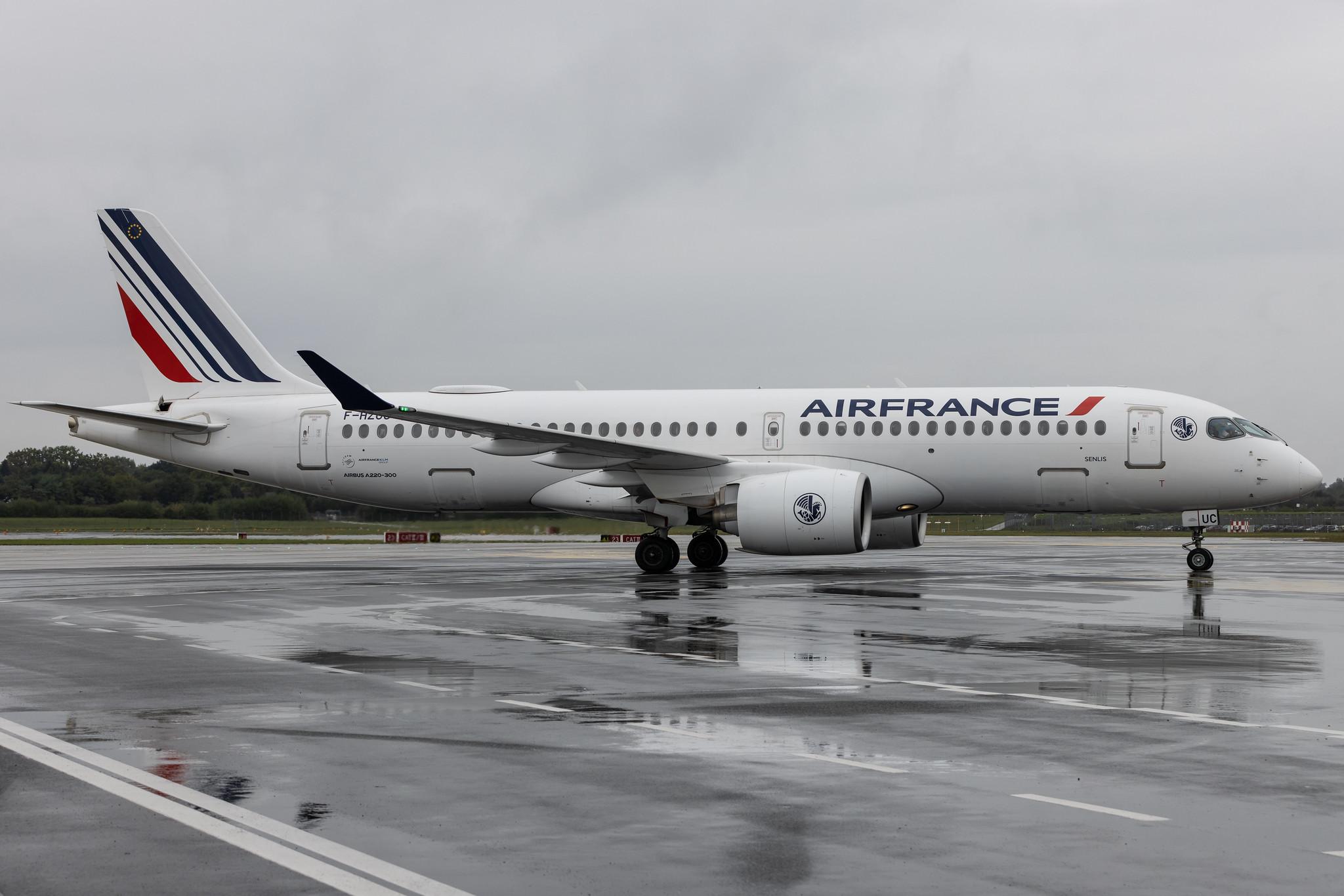 Hamburg Airport: Air France (AF / AFR) | Airbus A220-300 BCS3 | F-HZUC | MSN 55140