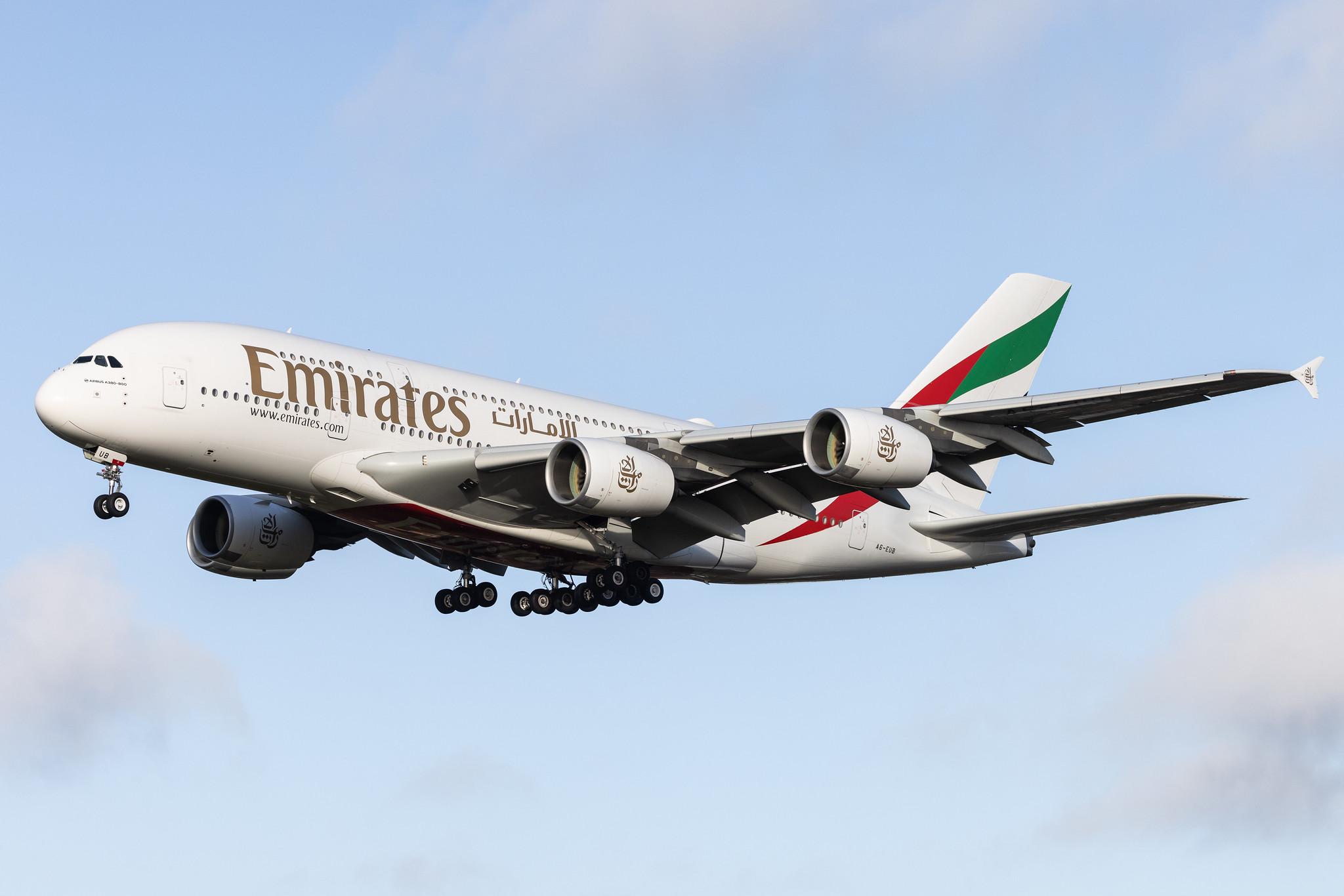 Hamburg Airport: Emirates (EK / UAE) |  Airbus A380-861 A388 | A6-EUB | MSN 213