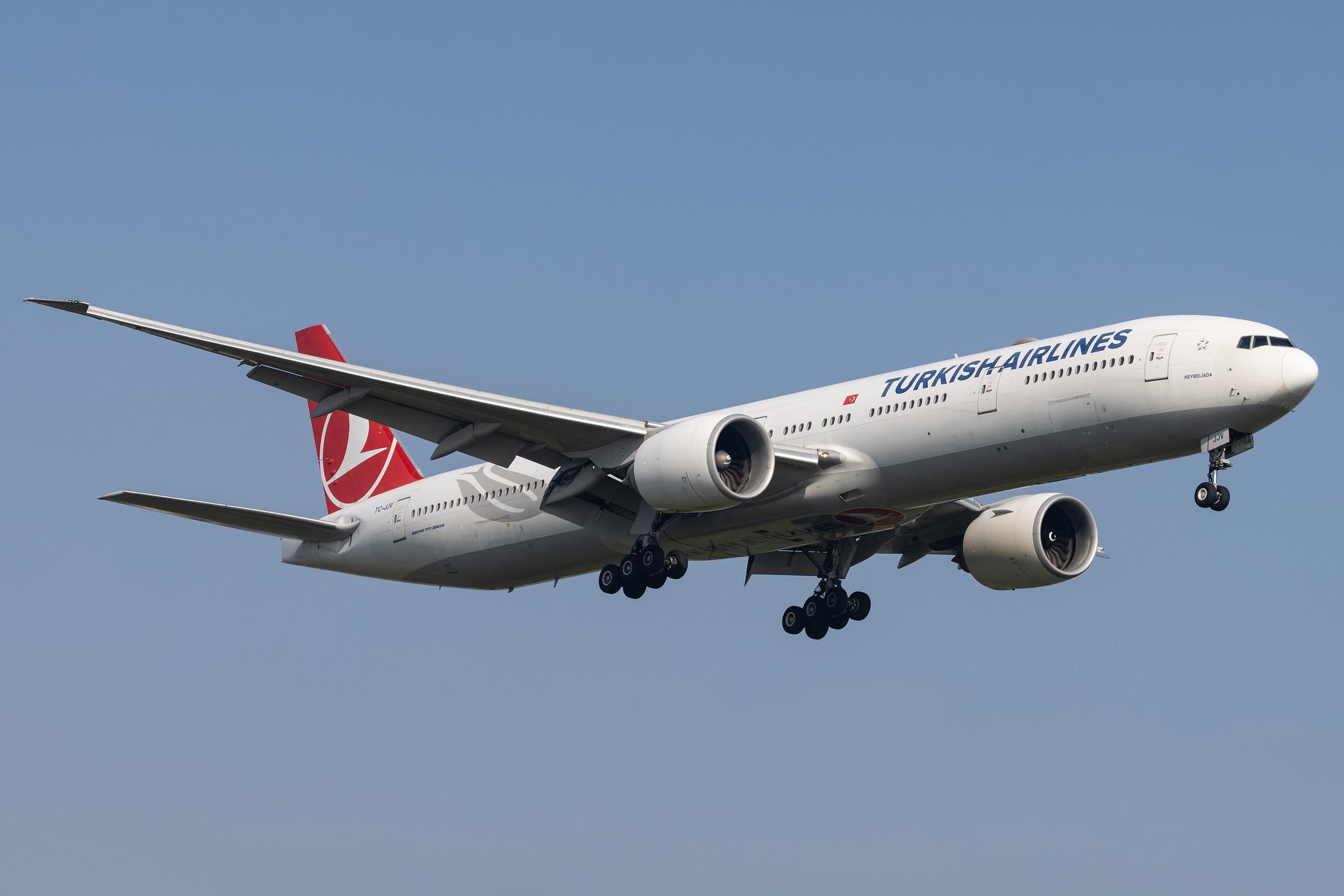 London Heathrow: Turkish Airlines (TK / THY) |  Boeing 777-3F2(ER) B77W | TC-JJV | MSN 44119