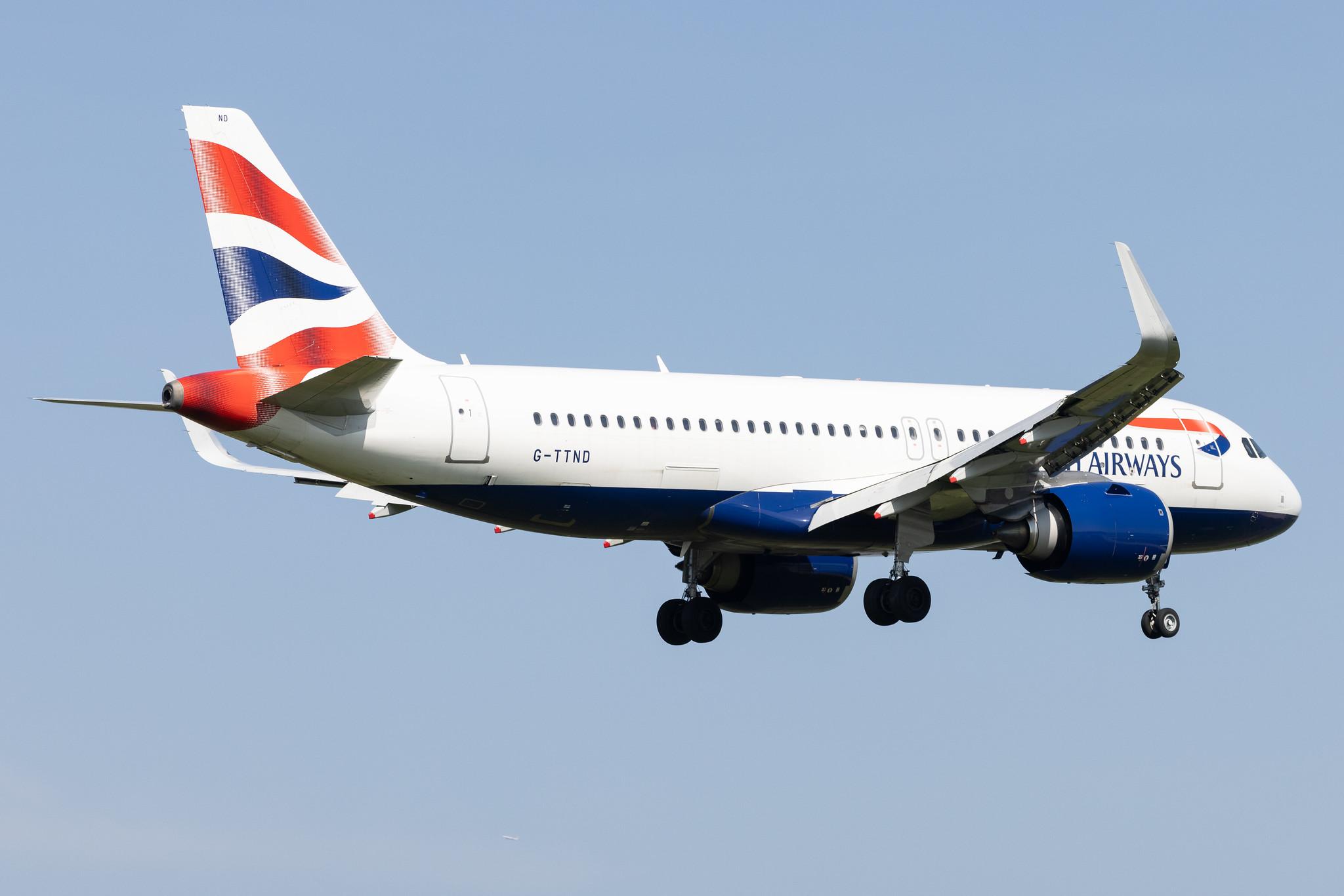 London Heathrow: British Airways (BA / BAW) |  Airbus A320-251N A20N | G-TTND | MSN 8308