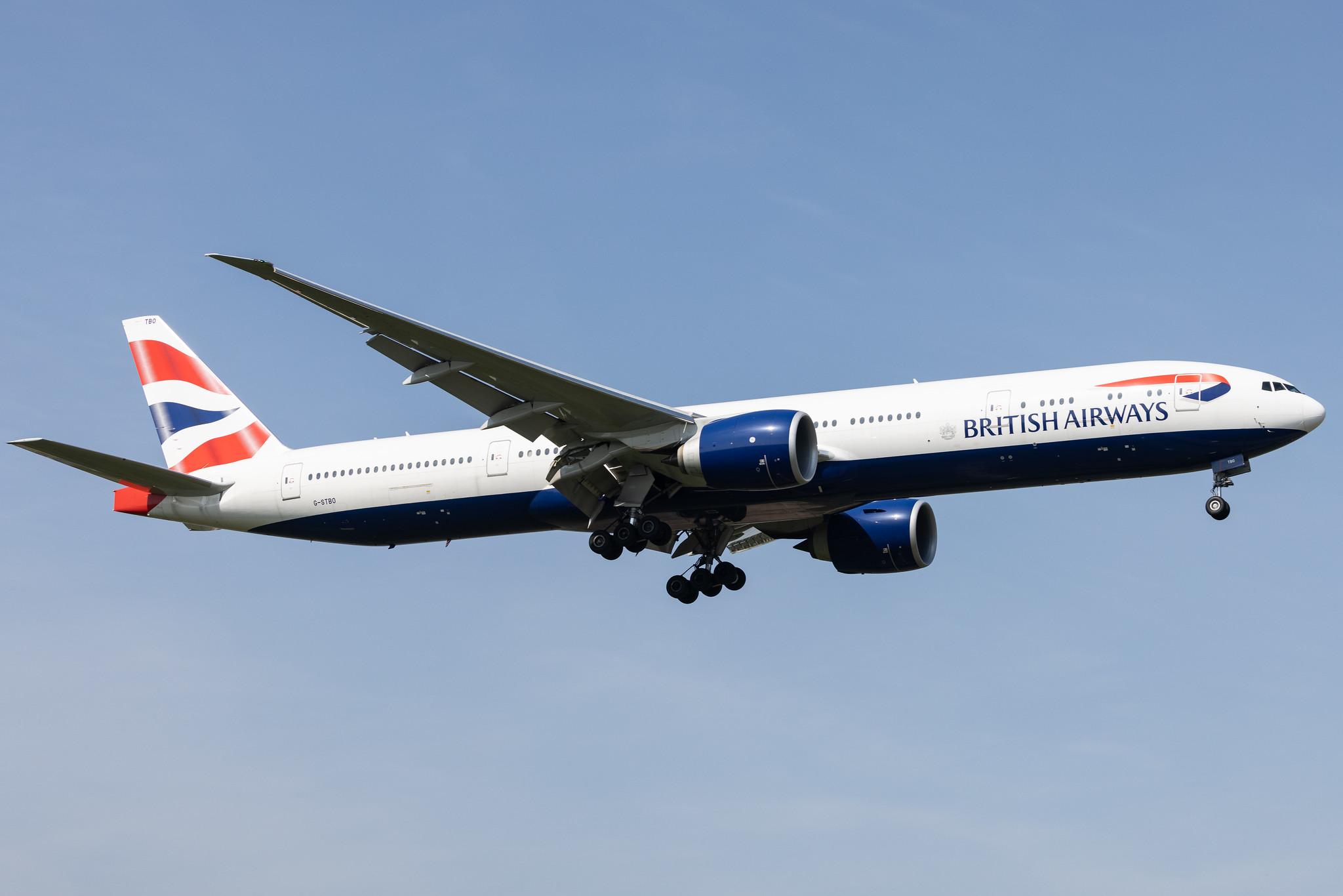 London Heathrow: British Airways (BA / BAW) |  Boeing 777-300(ER) B77W | G-STBO | MSN 66584