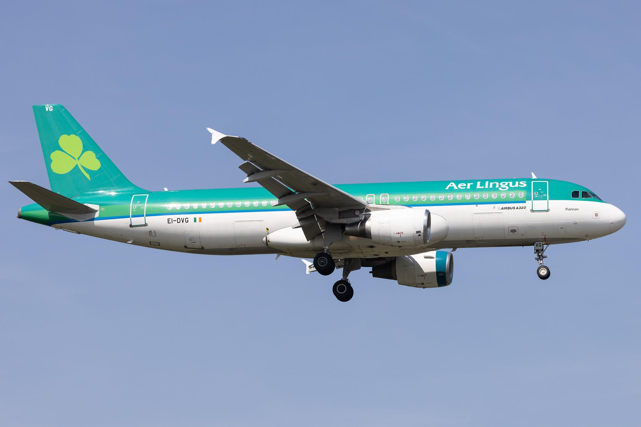 London Heathrow: Aer Lingus (EI / EIN) |  Airbus A320-214 A320 | EI-DVG | MSN 3318