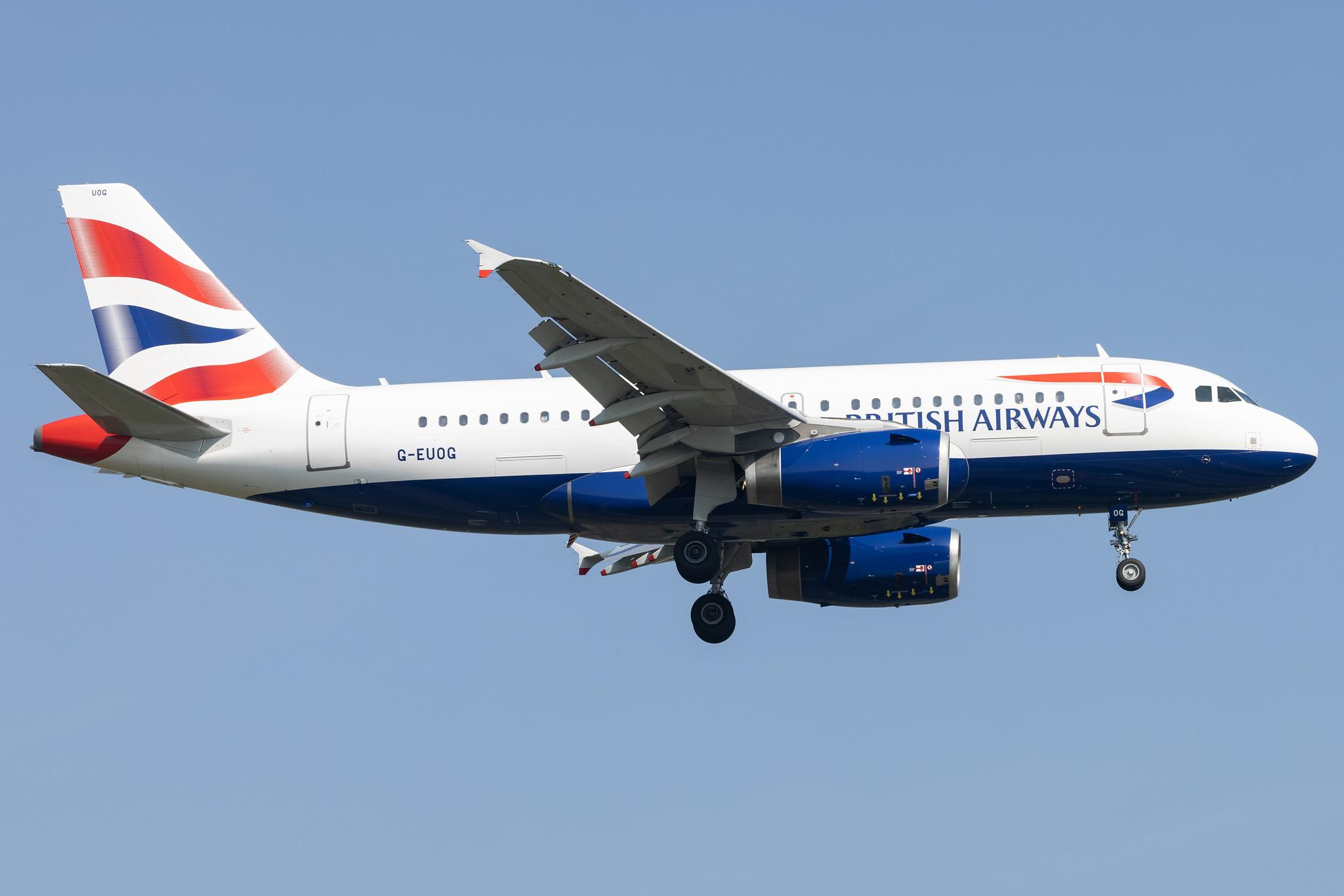 London Heathrow: British Airways (BA / BAW) |  Airbus A319-131 A319 | G-EUOG | MSN 1594