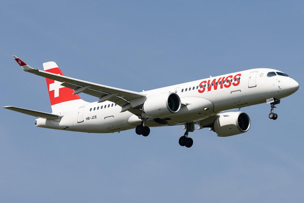 London Heathrow: Swiss (LX / SWR) |  Airbus A220-300 BCS3 | HB-JCE | MSN 55014