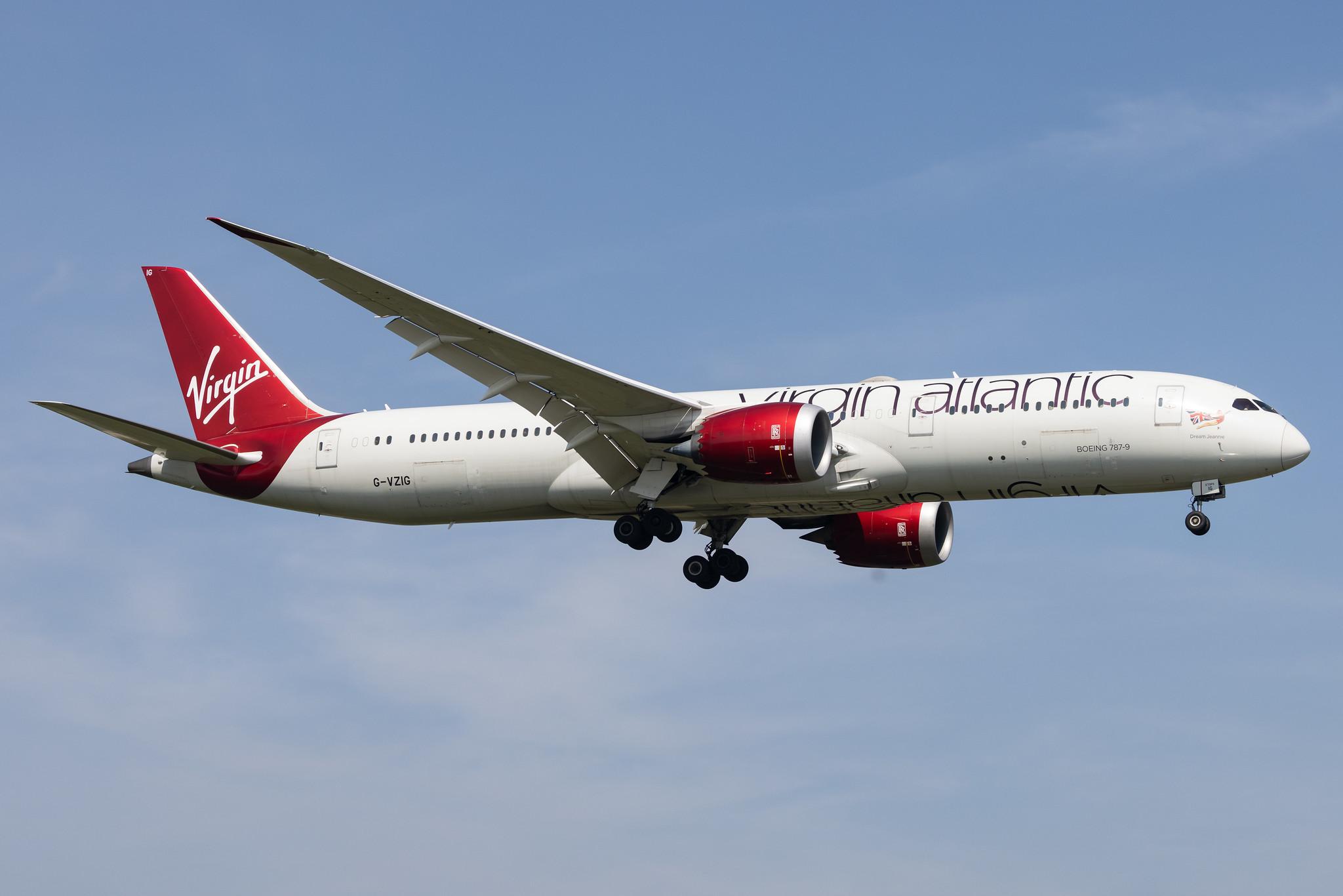 London Heathrow: Virgin Atlantic (VS / VIR) |  Boeing 787-9 Dreamliner B789 | G-VZIG | MSN 37969