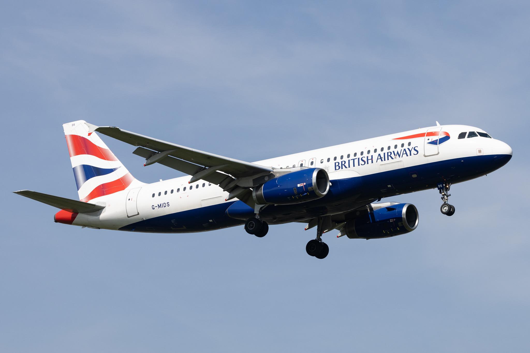 London Heathrow: British Airways (BA / BAW) |  Airbus A320-232 A320 | G-MIDS | MSN 1424