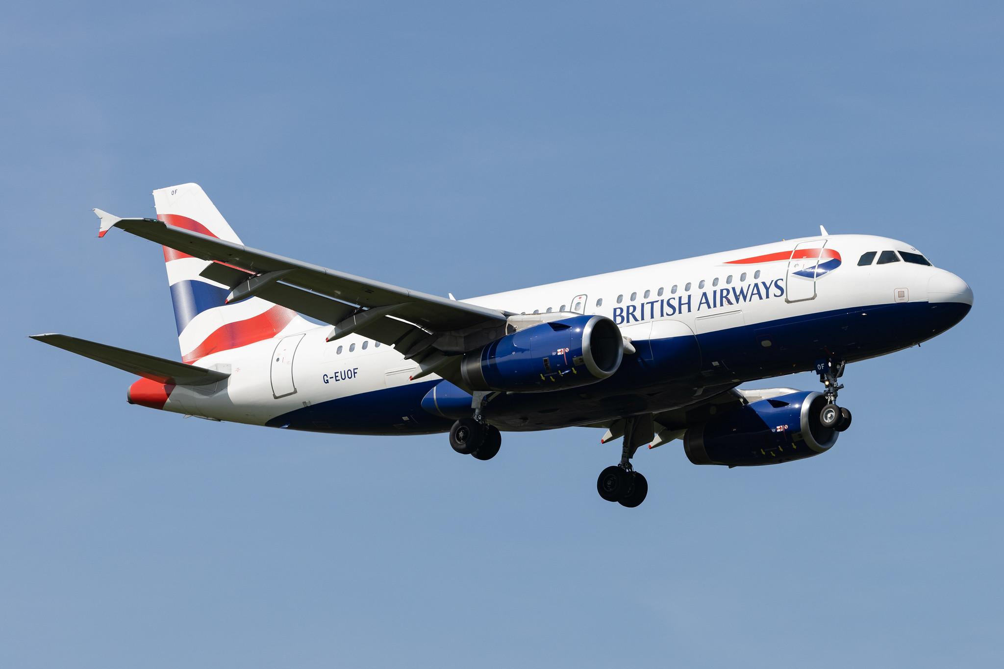 London Heathrow: British Airways (BA / BAW) |  Airbus A319-131 A319 | G-EUOF | MSN 1590