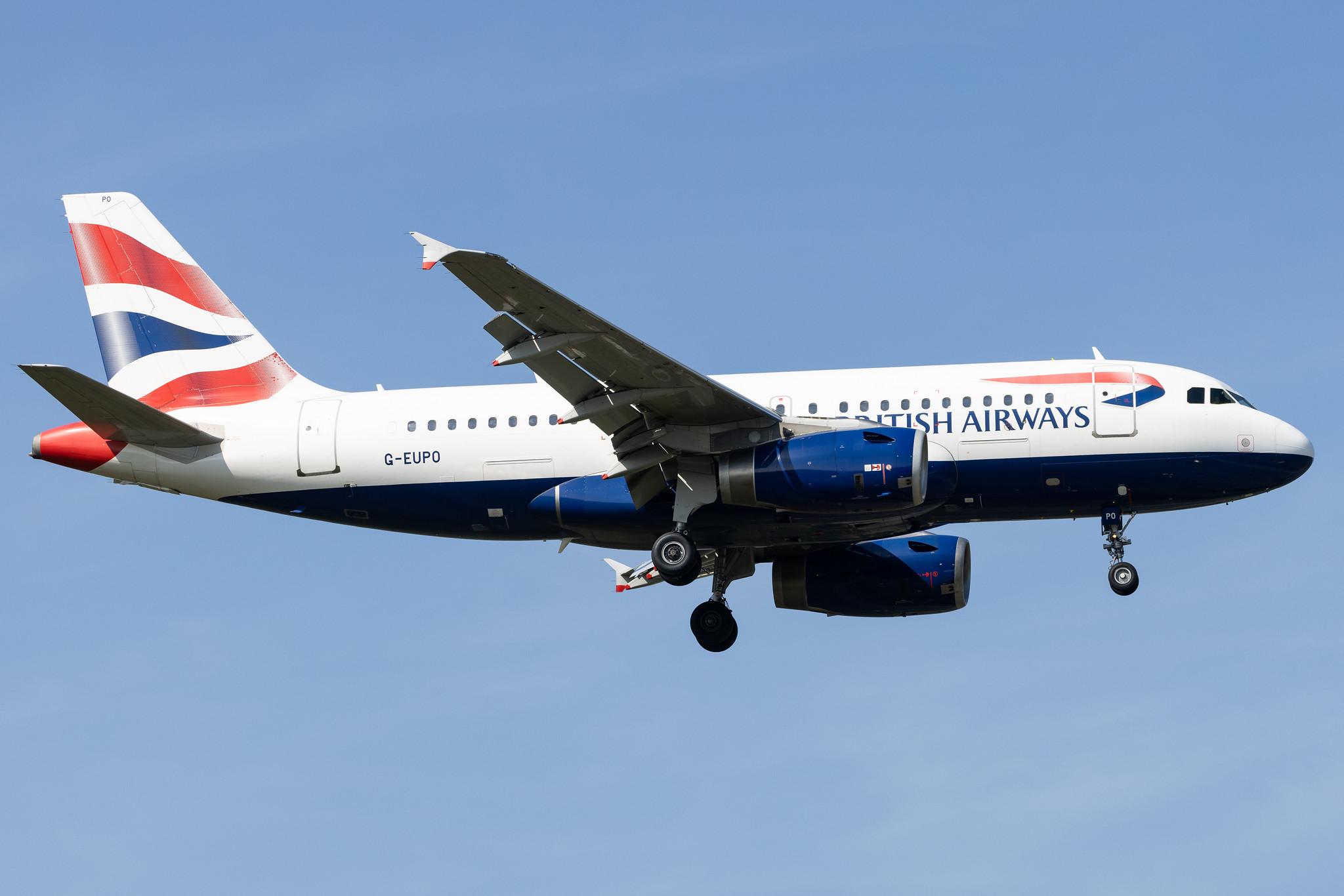 London Heathrow: British Airways (BA / BAW) |  Airbus A319-131 A319 | G-EUPO | MSN 1279
