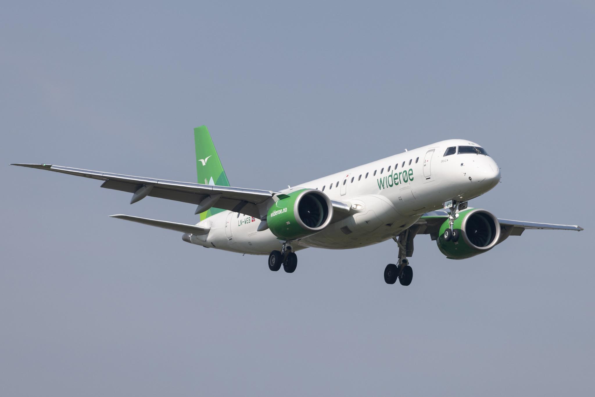 London Heathrow: Wideroe (WF / WIF) |  Embraer E190-E2 E290 | LN-WEB | MSN 19020010