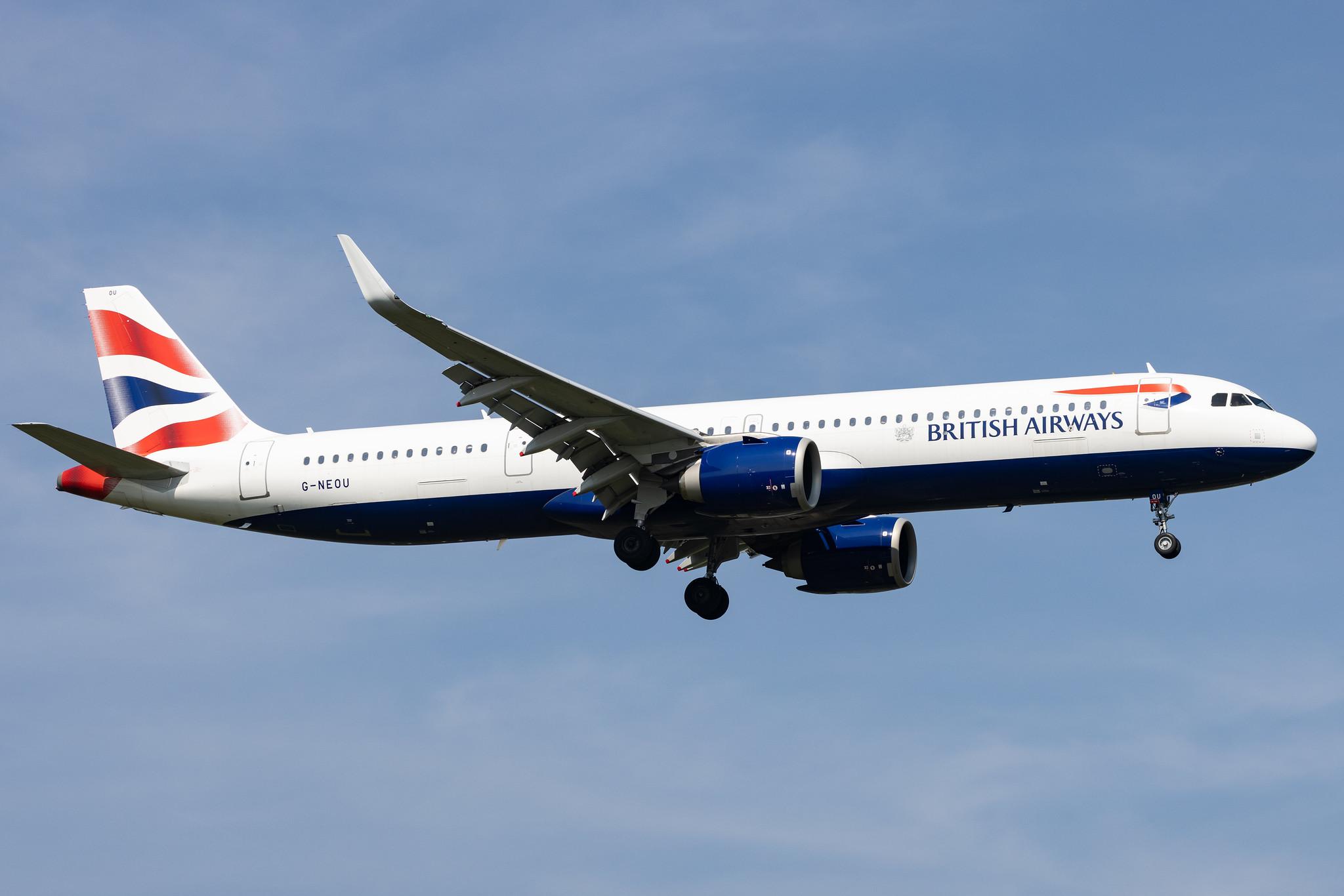 London Heathrow: British Airways (BA / BAW) |  Airbus A321-251NX A21N | G-NEOU | MSN 8804