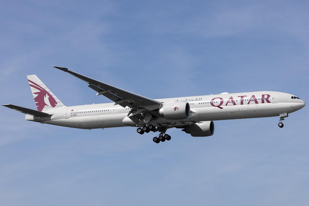 London Heathrow: Qatar Airways (QR / QTR) |  Boeing 777-3DZ(ER) B77W | A7-BEU | MSN 65302
