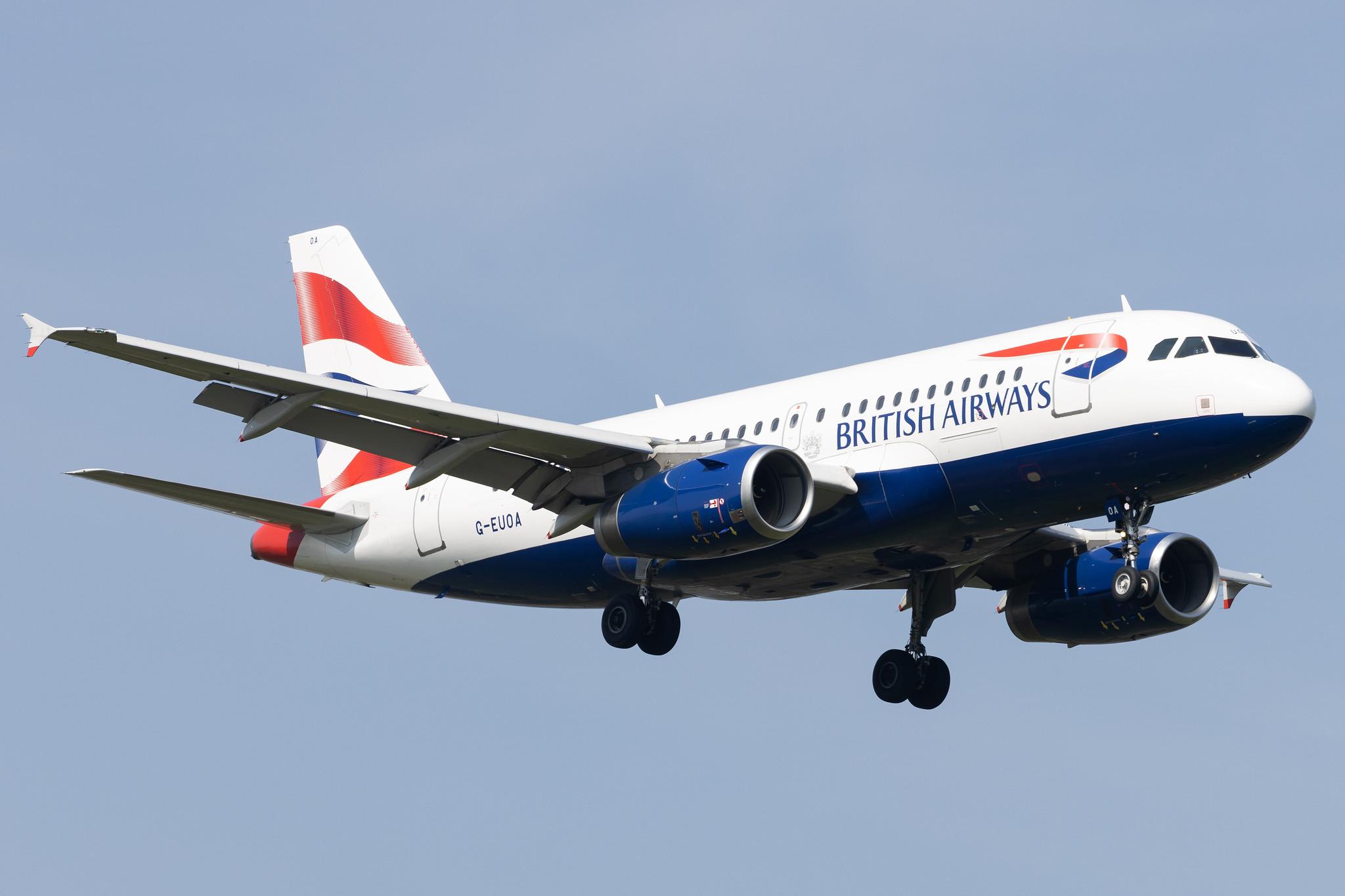 London Heathrow: British Airways (BA / BAW) |  Airbus A319-131 A319 | G-EUOA | MSN 1513