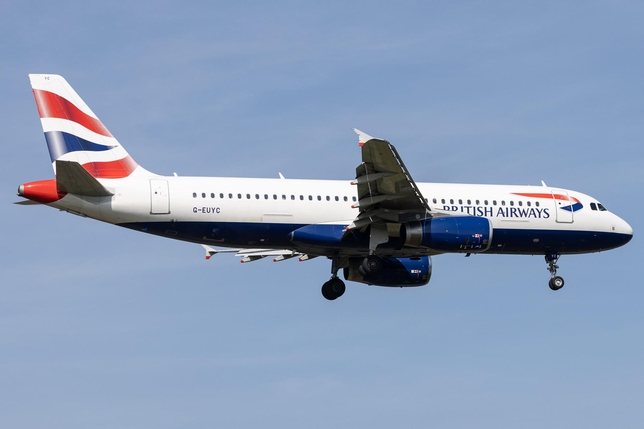London Heathrow: British Airways (BA / BAW) |  Airbus A320-232 A320 | G-EUYC | MSN 3721
