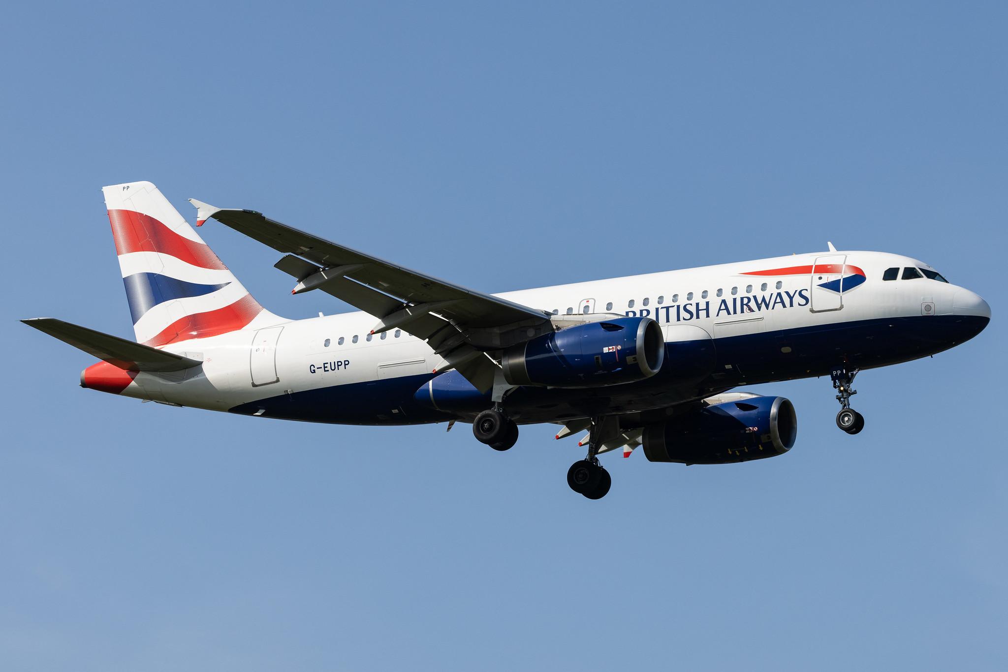 London Heathrow: British Airways (BA / BAW) |  Airbus A319-131 A319 | G-EUPP | MSN 1295