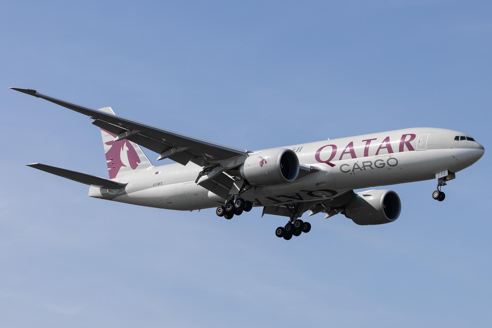 London Heathrow: Qatar Cargo (QR / QTR) | Operator: Qatar Airways |  Boeing 777-F B77L | A7-BFZ | MSN 66872