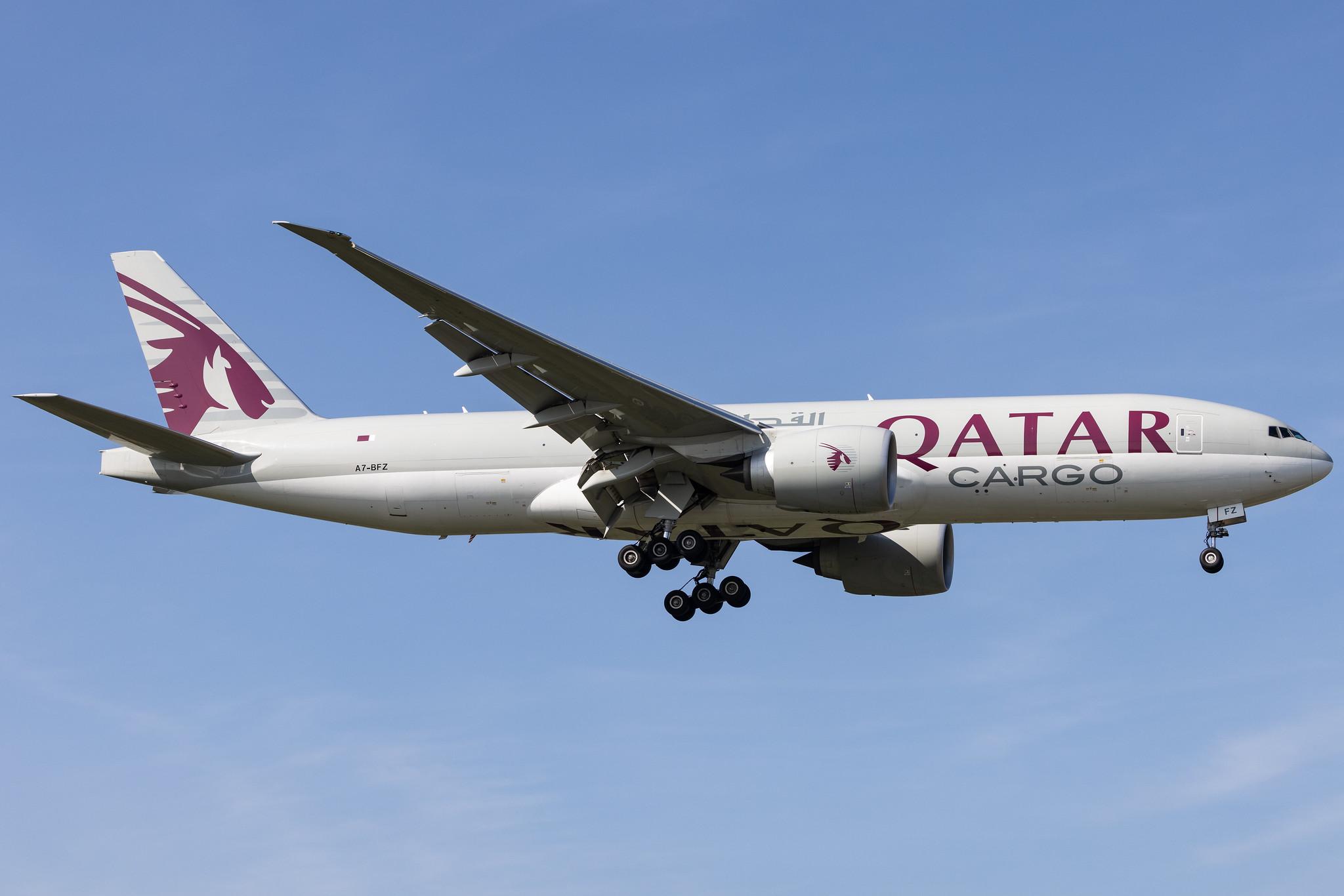 London Heathrow: Qatar Cargo (QR / QTR) | Operator: Qatar Airways |  Boeing 777-F B77L | A7-BFZ | MSN 66872
