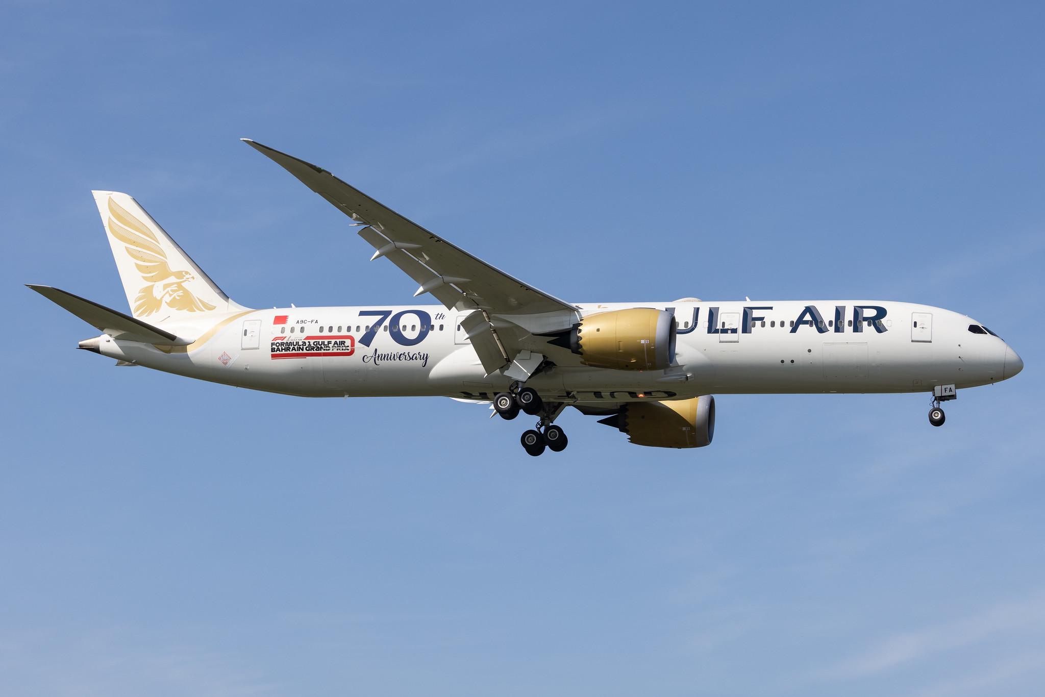 London Heathrow: Gulf Air (GF / GFA) |  Boeing 787-9 Dreamliner B789 | A9C-FA | MSN 39996