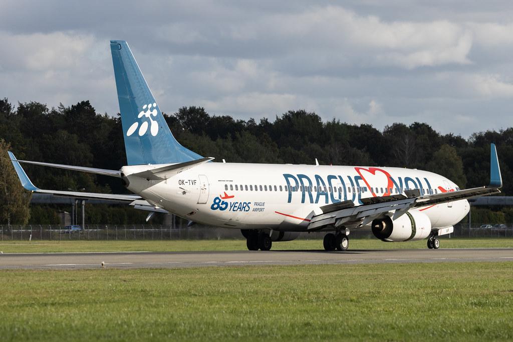 Hamburg Airport: Smartwings (QS / TVS) | Livery: Prague ? You Livery | Boeing 737-8FH B738 | OK-TVF | MSN 29669