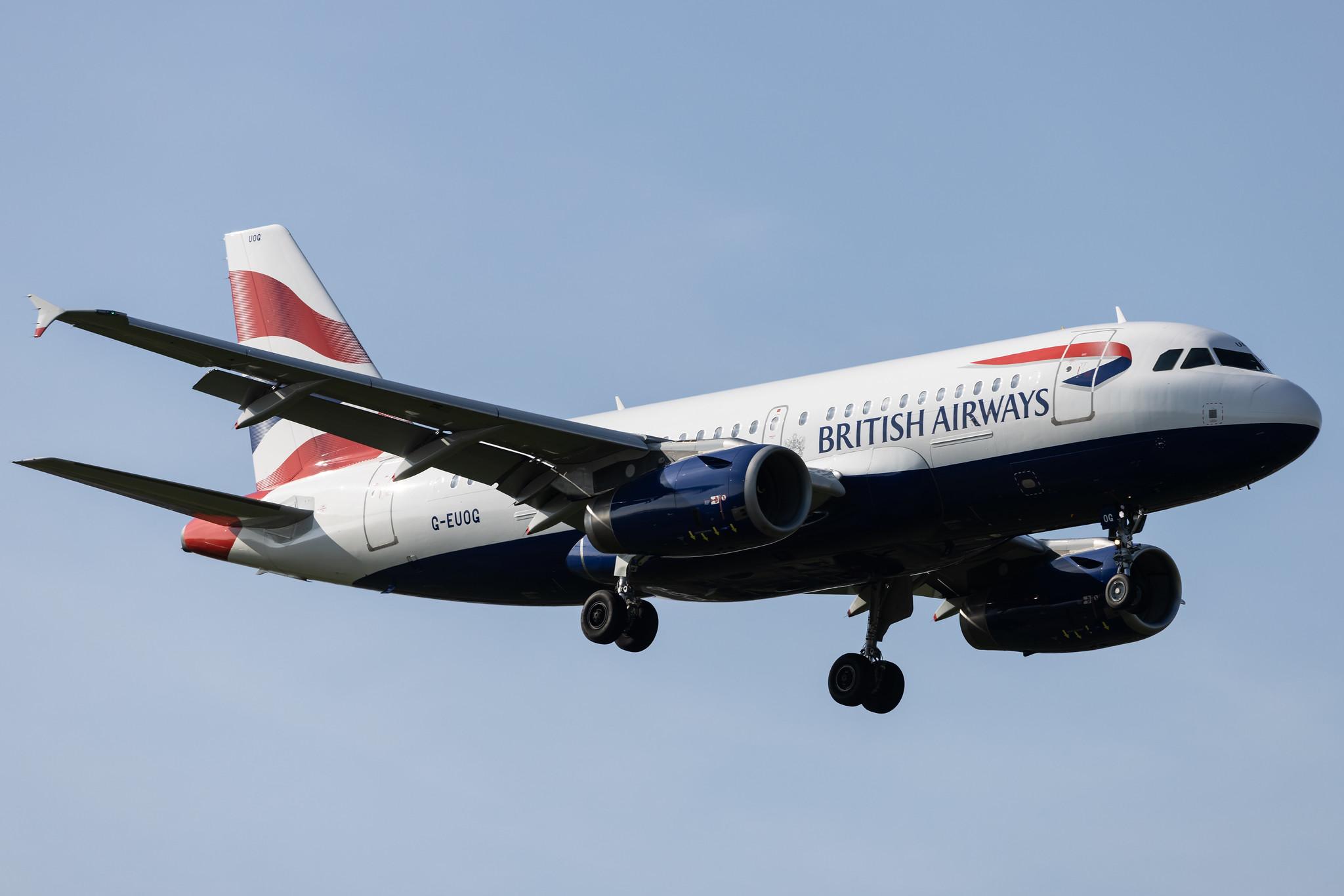 London Heathrow: British Airways (BA / BAW) |  Airbus A319-131 A319 | G-EUOG | MSN 1594